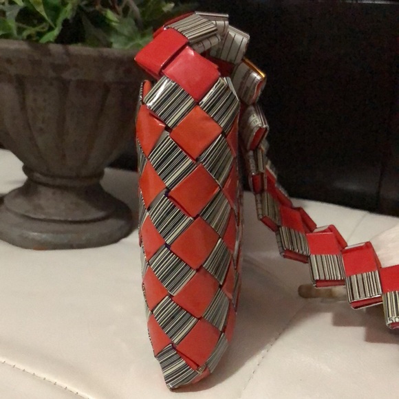 Recycled “Wrapper” Shoulder Bag-Red&Black-EUC - Picture 6 of 14